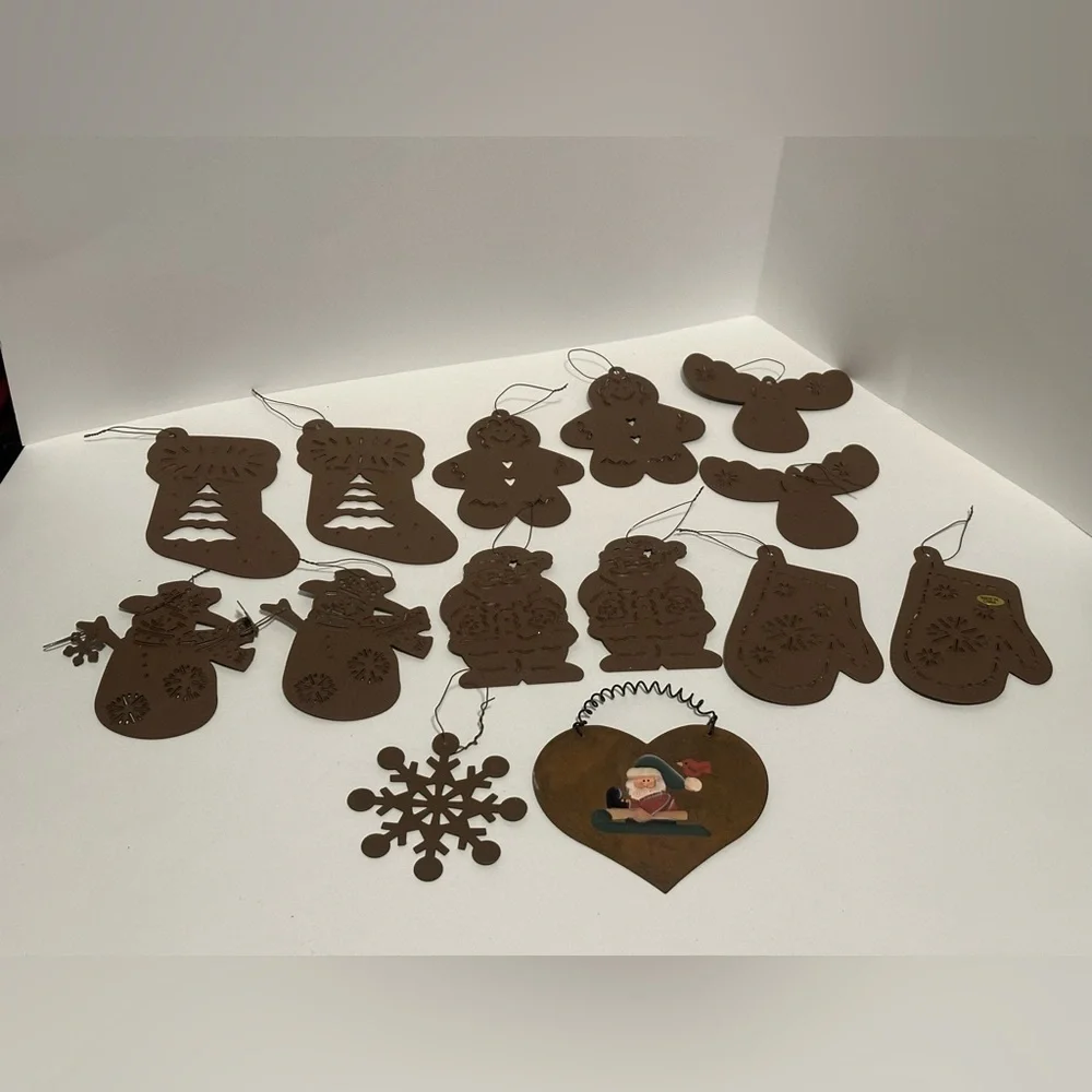 Rustic Metal Ornaments and Garland
